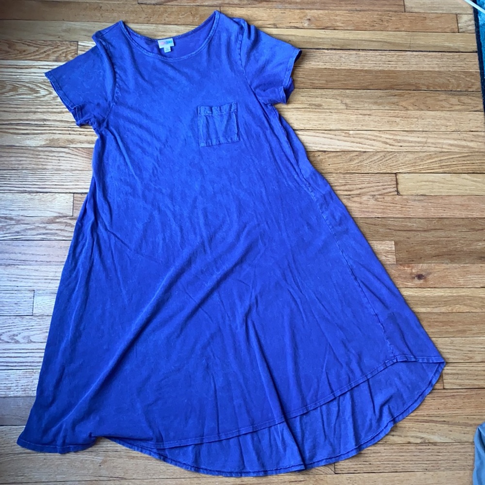 Lula Roe Carly purple / faded blue color